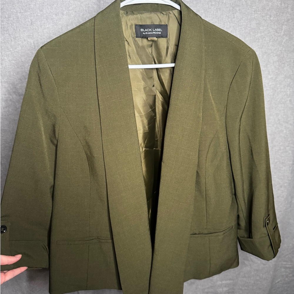 NEVER WORN Black Label Olive Green Blazer